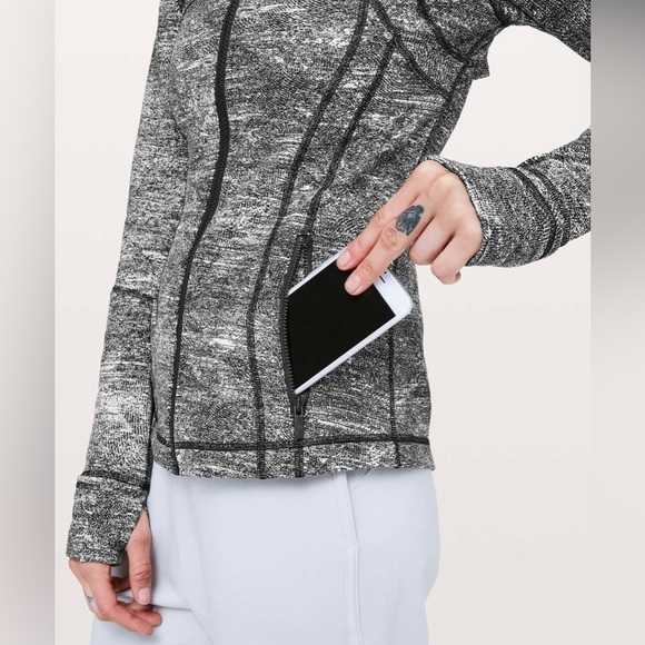 Lululemon Define Jacket Rush Jacquard Black White Size 8 - Picture 5 of 11